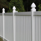 Weatherables 5 in. x 5 in. White Vinyl Gothic Post Cap