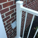 Weatherables Stanford 2.5 in. x 2.5 in. x 54 in. Textured White Aluminum Post Kit