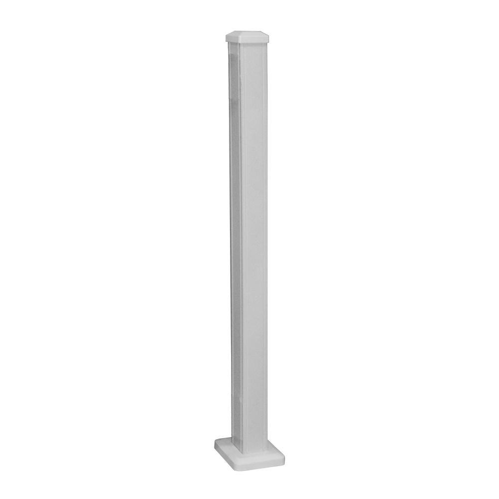 Weatherables Stanford 2.5 in. x 2.5 in. x 54 in. Textured White Aluminum Post Kit