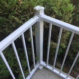 Weatherables Stanford 2.5 in. x 2.5 in. x 54 in. Textured White Aluminum Post Kit