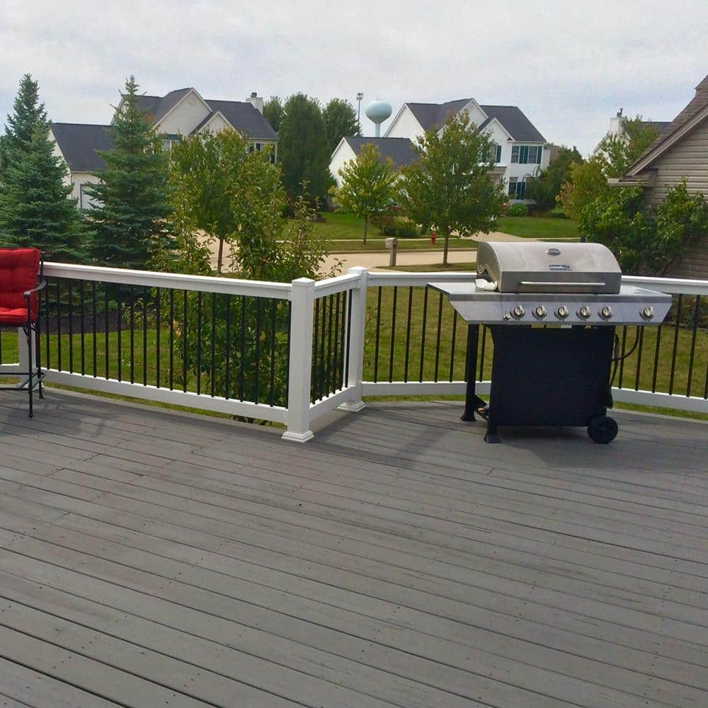 Weatherables 38 in. Vinyl White Railing Post Sleeve Kit