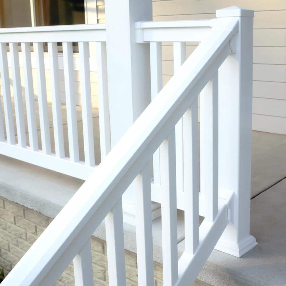 Weatherables 38 in. Vinyl White Railing Post Sleeve Kit