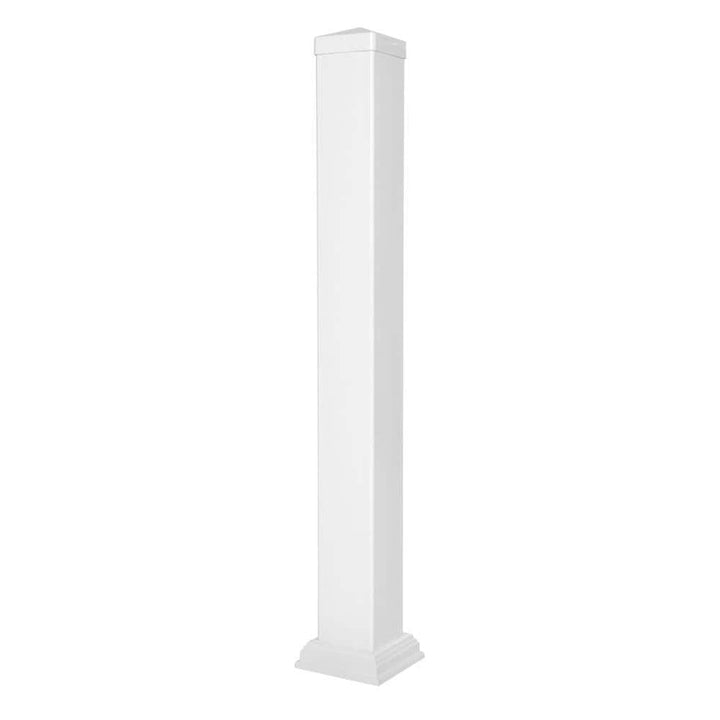 Weatherables 38 in. Vinyl White Railing Post Sleeve Kit