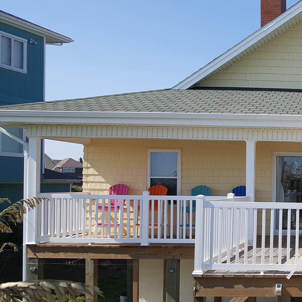 Weatherables 38 in. Vinyl White Railing Post Sleeve Kit