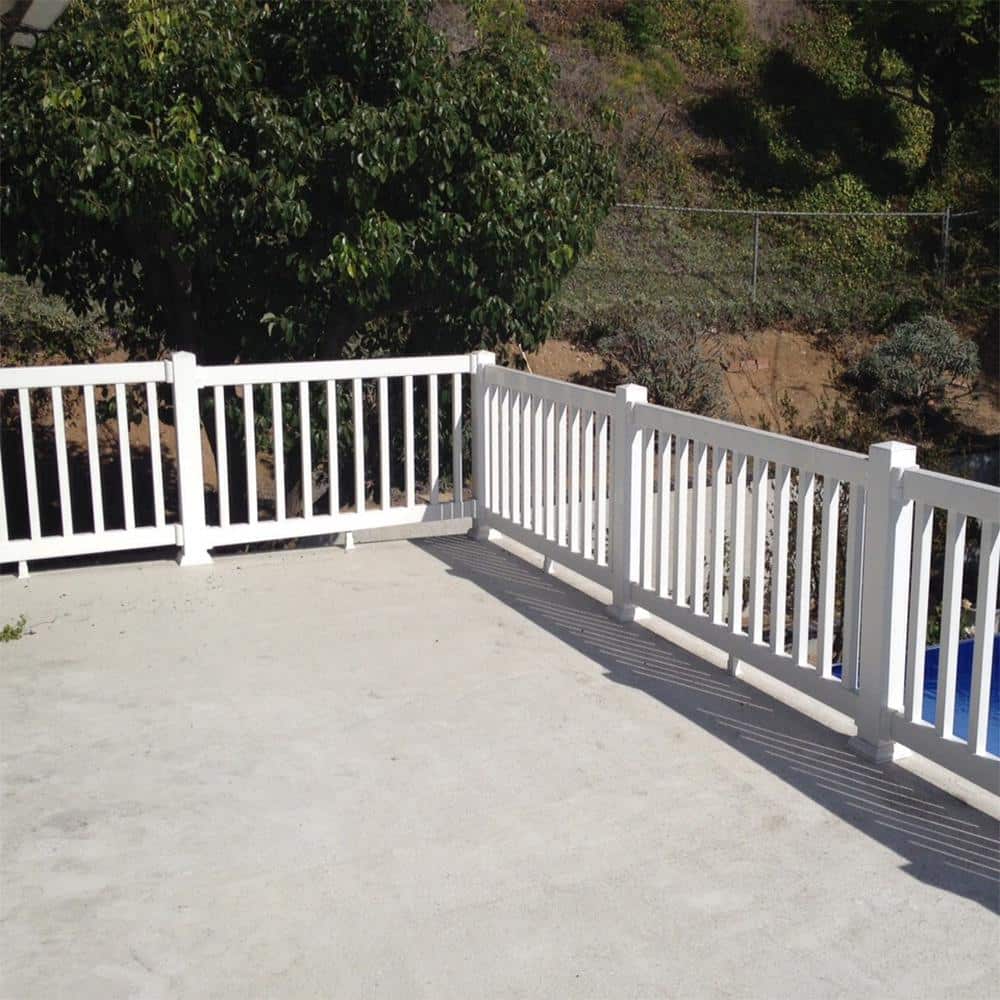 Weatherables 44 in. Vinyl White Railing Post Sleeve Kit