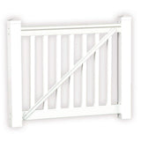 Weatherables Vanderbilt 3 ft. H x 5 ft. W White Vinyl Railing Gate Kit