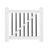 Weatherables Vilano 3.5 ft. H x 5 ft. W White Vinyl Railing Gate Kit