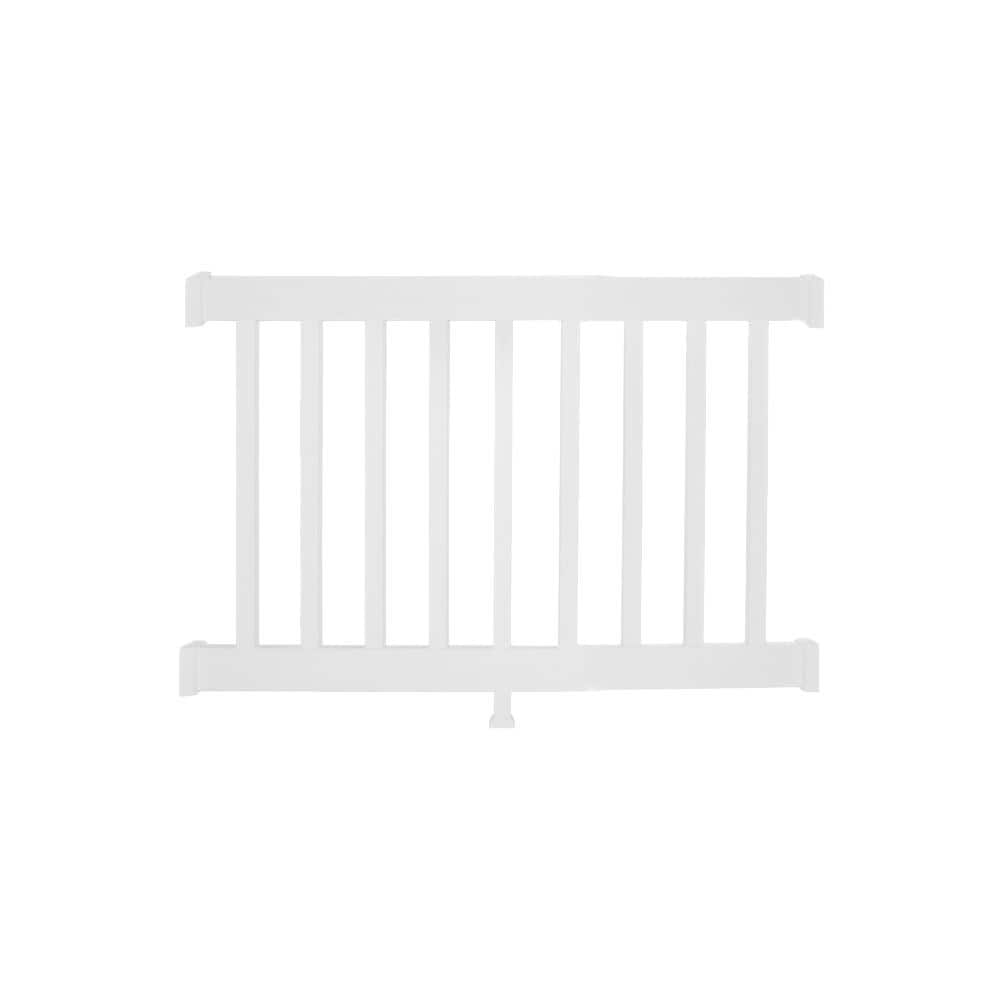 Weatherables Walton 3 ft. H x 4 ft. W White Vinyl Railing Kit
