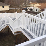 Weatherables Walton 3 ft. H x 4 ft. W White Vinyl Railing Kit