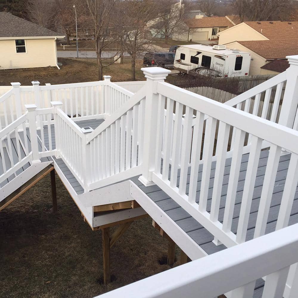 Weatherables Walton 3 ft. H x 8 ft. W White Vinyl Railing Kit