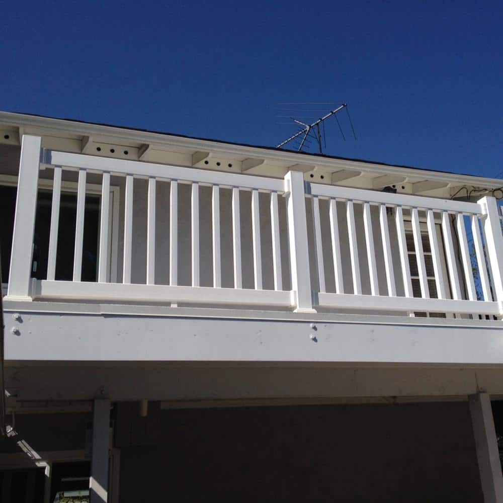 Weatherables Walton 3 ft. H x 8 ft. W White Vinyl Railing Kit