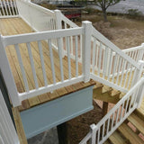 Weatherables Naples 3 ft. H x 6 ft. W White Vinyl Stair Railing Kit