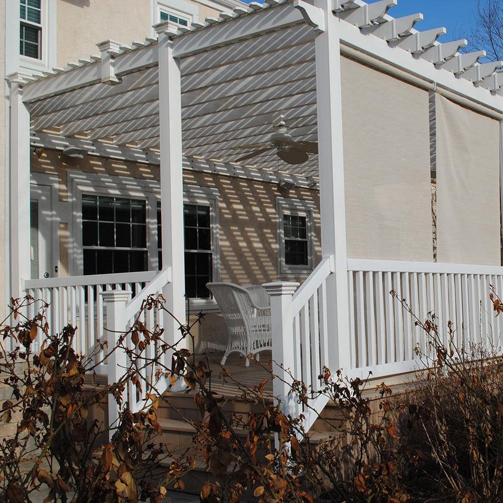 Weatherables Naples 3 ft. H x 6 ft. W White Vinyl Stair Railing Kit