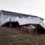 Weatherables Naples 3 ft. H x 6 ft. W White Vinyl Stair Railing Kit