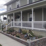 Weatherables Delray 3 ft. H x 6 ft. W White Vinyl Stair Railing Kit with Colonial Spindles
