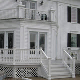 Weatherables Delray 3 ft. H x 6 ft. W White Vinyl Stair Railing Kit with Colonial Spindles
