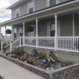 Weatherables Delray 3 ft. H x 8 ft. W White Vinyl Stair Railing Kit with Colonial Spindles