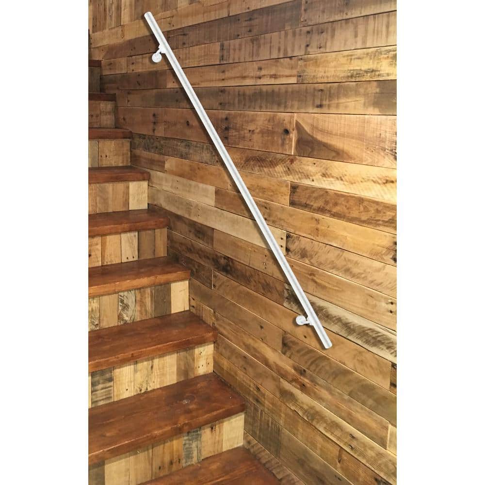 Weatherables 4 ft. L x 1.5 in. D Textured White ADA Rail/Grab Bar Kit