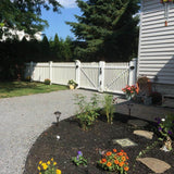Weatherables Hartford 10 ft. W x 5 ft. H White Vinyl Picket Fence Double Gate Kit Includes Gate Hardware
