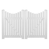 Weatherables Richmond 8 ft. W x 3 ft. H White Vinyl Picket Fence Double Gate