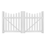 Weatherables Ellington White Vinyl Picket Fence Double Gate Kit