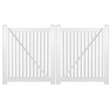 Weatherables Williamsport 10 ft. W x 4 ft. H White Vinyl Pool Fence Double Gate Kit Includes Gate Hardware