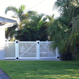 Weatherables Williamsport 10 ft. W x 4 ft. H White Vinyl Pool Fence Double Gate Kit Includes Gate Hardware