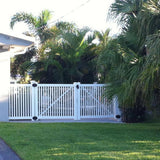 Weatherables Williamsport 10 ft. W x 4 ft. H White Vinyl Pool Fence Double Gate Kit Includes Gate Hardware