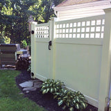 Weatherables Gideon 7 ft. W x 6 ft. H White Vinyl Privacy Double Fence Gate Kit