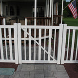Weatherables Atlantis White Vinyl Pool Fence Gate - 4.5 ft W x 4 ft H