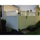 Weatherables Gideon 3.5 ft. x 6 ft. White Vinyl Privacy Single Fence Gate Kit