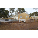 Weatherables 36 in. H x 80 ft. L 2-Rail White Vinyl Diamond Rail Fence Project Pack