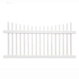 Weatherables Stratford 3 ft. H x 8 ft. W White Vinyl Picket Fence Panel Kit