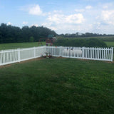 Weatherables Chelsea 5 ft. H x 6 ft. W White Vinyl Picket Fence Panel Kit