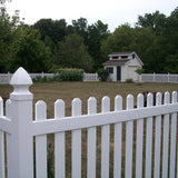Weatherables Chelsea 5 ft. H x 6 ft. W White Vinyl Picket Fence Panel Kit