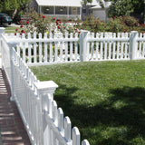 Weatherables Chelsea 5 ft. H x 6 ft. W White Vinyl Picket Fence Panel Kit