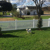 Weatherables Provincetown 5 ft. x 8 ft. White Vinyl Picket Fence Panel Kit