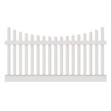 Weatherables Hampshire 3x6 ft Vinyl Picket Fence Panel Kit - White