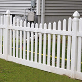 Weatherables Hampshire 3x6 ft Vinyl Picket Fence Panel Kit - White