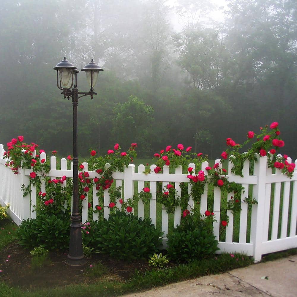 Weatherables Hampshire 4 ft. H x 6 ft. W White Vinyl Picket Fence Panel Kit