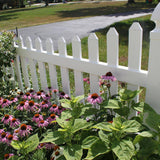 Weatherables Hampshire 4 ft. H x 6 ft. W White Vinyl Picket Fence Panel Kit