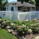 Weatherables Plymouth White Vinyl Picket Fence Project Pack - 4 ft. H x 124 ft. L