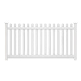 Weatherables Plymouth White Vinyl Picket Fence Project Pack - 4 ft. H x 124 ft. L