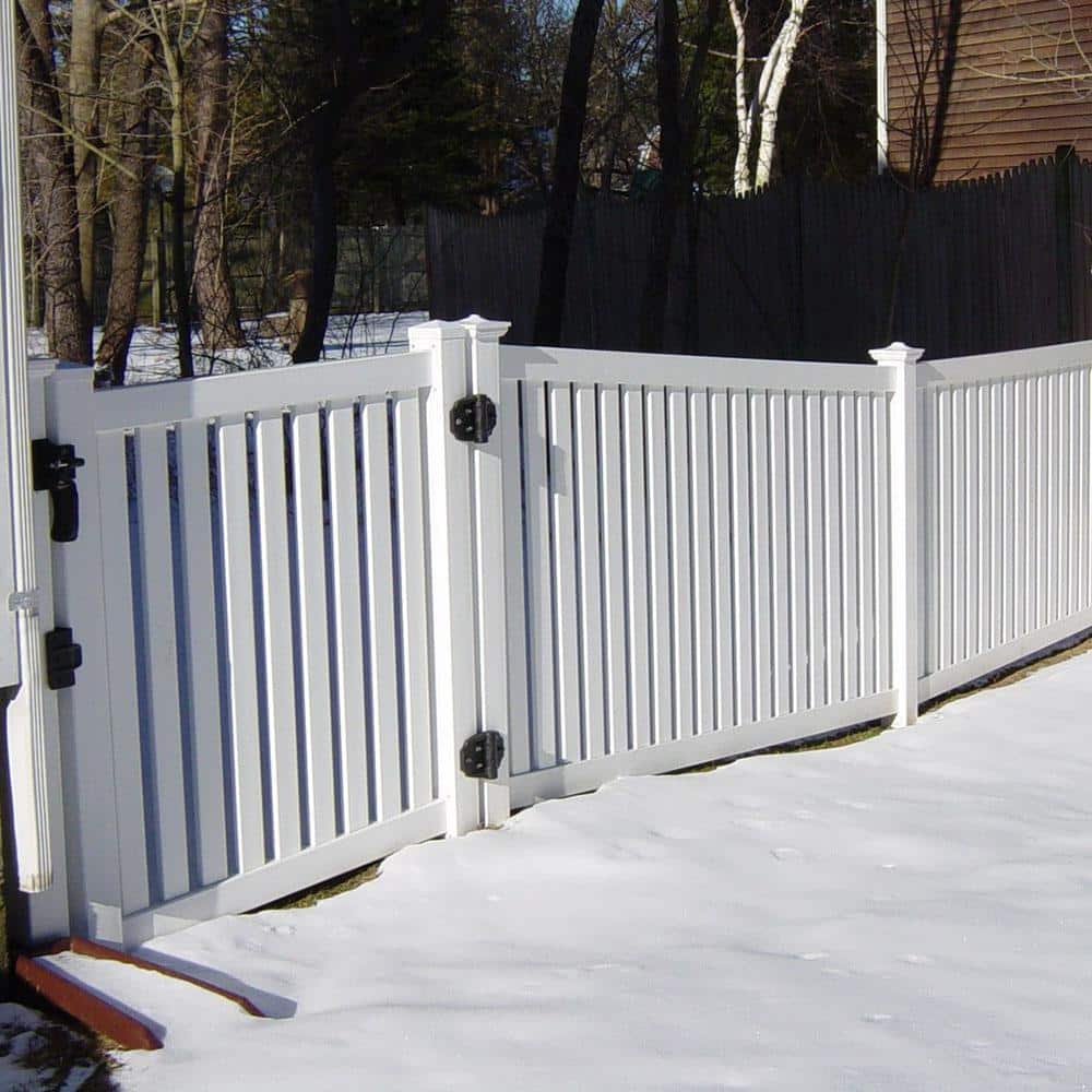 Weatherables Crestview 4 ft. H x 8 ft. W White Vinyl Pool Fence Panel