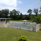 Weatherables Crestview 5 ft. x 6 ft. White Vinyl Pool Fence Panel