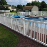 Weatherables Atlantis 4 ft. H x 8 ft. W White Vinyl Pool Fence Panel