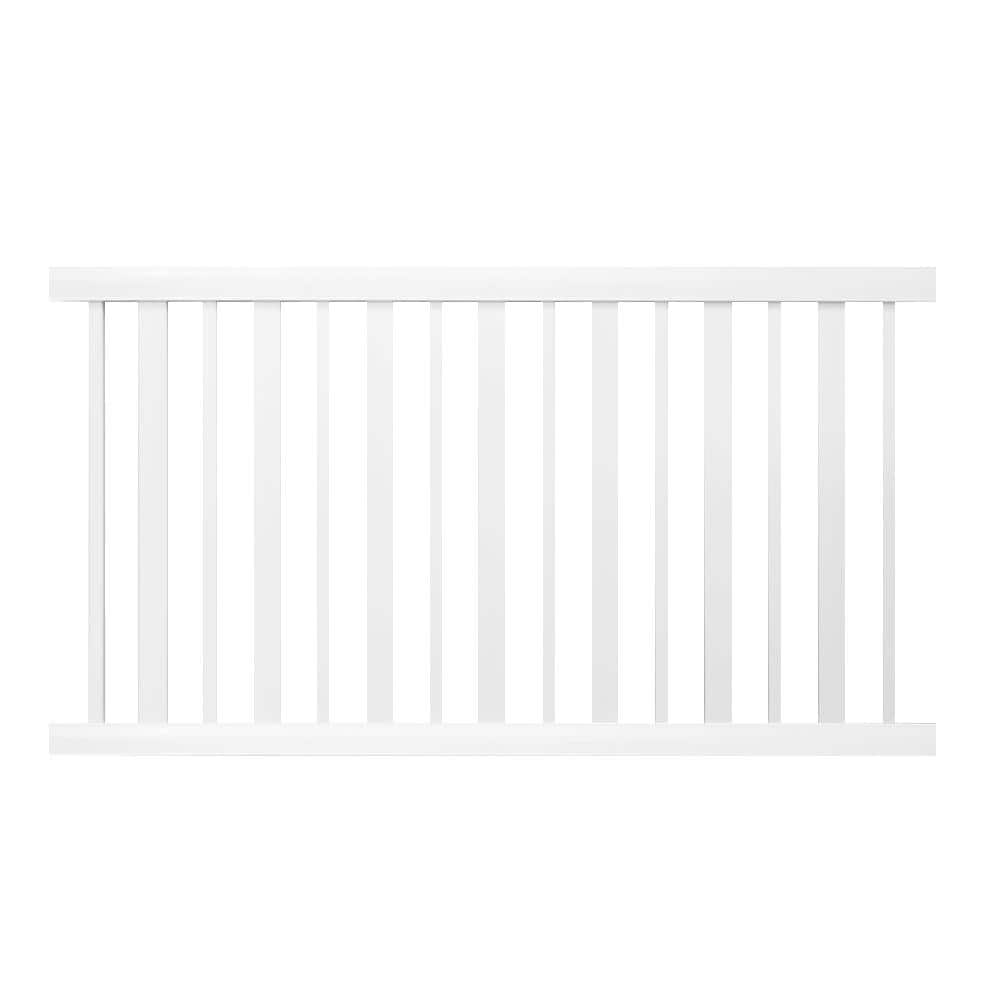 Weatherables Atlantis 4 ft. H x 8 ft. W White Vinyl Pool Fence Panel