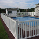 Weatherables Atlantis 4 ft. H x 8 ft. W White Vinyl Pool Fence Panel