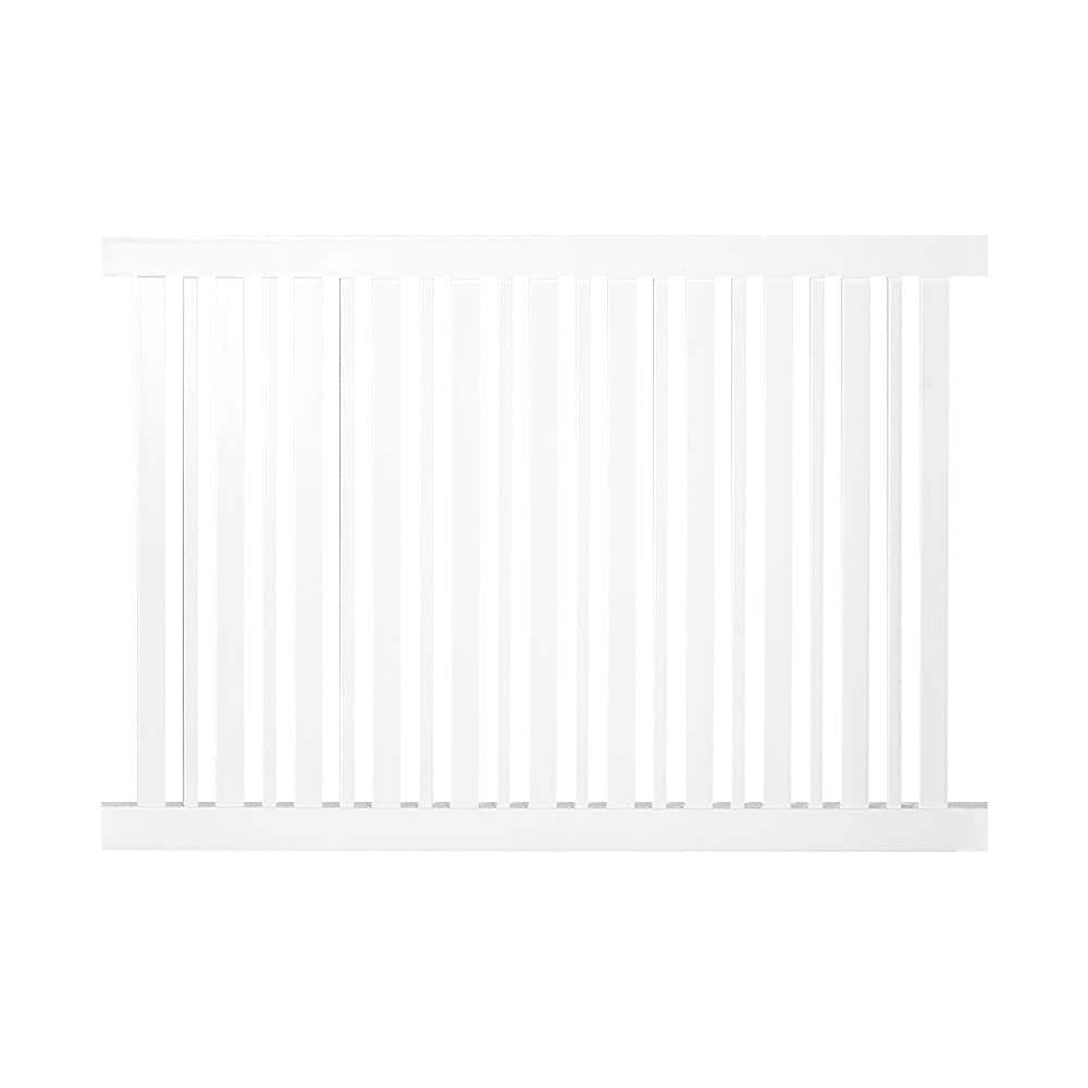 Weatherables Sarasota 4 ft. H x 6 ft. W White Vinyl Pool Fence Panel