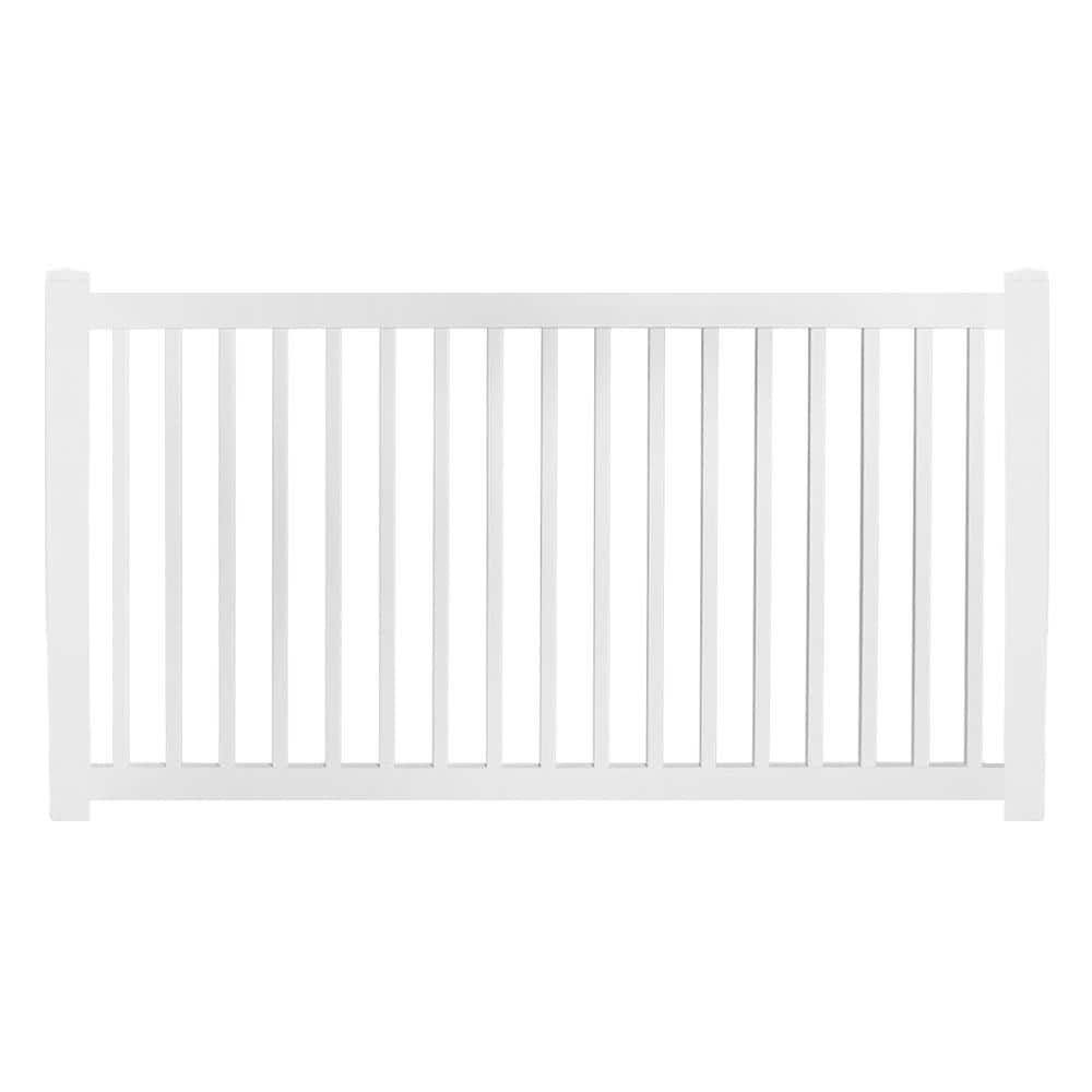 Weatherables 48 in. H x 124 ft. L Neptune White Vinyl Complete Vinyl Pool Fence Project Pack